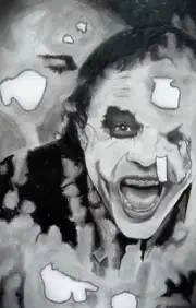 JOKER HEATH LEDGER DARK KNIGHT Original Movie Comic Book Pro Art * "Bat*Man" New