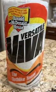 Vintage 1991 Viva Paper Towel Roll Unopened Package Scott Fruit Pattern
