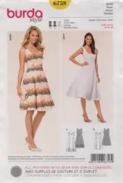 Burda Sewing Pattern 6758 Burda Style Dress Size US 8-18 EUR 34-44