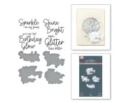 Spellbinders Press Plate & Die Set By Carissa Wiley Sparkle On Sentiments, Shine Bright*