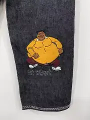 Platinum Fubu Fat Albert Jeans Youth 8 (25x23) Junkyard Gang Embroidered