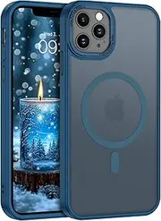 DUEDUE for iPhone 11 Pro Max 6.5" Case Magnetic Compatible with MagSafe, [Skin-Touch] Matte Translucent Heavy-Duty Shockproof Slim Phone Cover Case for iPhone 11 Pro Max, Blue