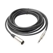 BK3045KM 3-Pin Male to 1/4" Mono Shielded Microphone Audio Cable