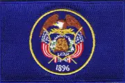 UTAH STATE FLAG iron On Patch Flag of Utah 3 1/2"