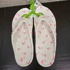 Crocs women's Kadee II Flip Flops White Flamingo NWT size5 New