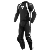 Avro 4 Leather 2Pcs Suit Black Matt Black Matt White