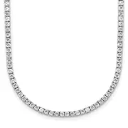 14k White Gold 5 Ct. Lab Grown Diamond VS/SI+ G+ Adjustable to 26 inch Tennis Bolo Necklace