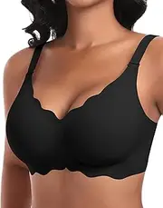 [Ganado] Seamless Bra Women's Smooth Comfort Full Cup Padded Bustier Soft Bra T-Shirt Soft Bra