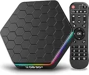 BL Android TV Box 12.0 4GB RAM 32GB ROM AllWinner H618 Quad Core Cortex-A53 CPU Android Box With 6K 3D H.265 2.4/5GHz WiFi BT 5.0 Ethernet 100M Smart TV Box,Black