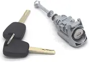 Front Left Door Lock Cylinder Barrel with 2 Keys, for Peugeot, 407, for Citroen, C4 2004-2011 Picasso 2006-2008 car Door Lock