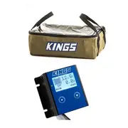 Adventure Kings 12V Battery Monitor LCD Display + Clear Top Canvas Bag Storage