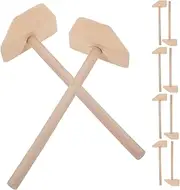 Toyvian 10pcs Small Hammers for Lightweight Wooden Mallet for Building Blocks Ergonomic Grip for Hand Training Party Present