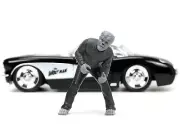 Jada JA32195 1957 Chevrolet Corvette Black with White Top Wolfman Figure 1/24