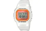 Casio G-Shock Mens Digital Watch White/Orange DW-5600LS-7DR DW-5600LS-7 DW-5600 2-Years Warranty