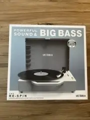 Victrola Re-Spin Sustainable Suitcase Bluetooth Record Player (VSC-725SB GRA)