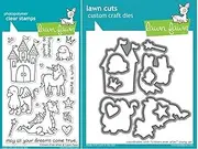 Lawn Fawn Critters Ever After Clear Stamp and Die Set - Includes One Each of LF382 (Stamp) & LF590 (Die) - Custom Set