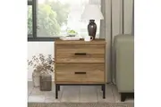 Cosmoliving Bronx 2 Drawer Bedside Table with Dresser | Modern Style for Your Bedroom