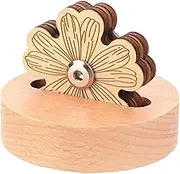 Flower Power Thread Cutters, Flower Thread Cutter, Blade Saver Thread Cutters for Quilting, Tabletop Blade Saver Yarn Cutter with Anti-Slip Stand Wooden Rotary Thread Cutting Tool (1PC)