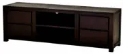 Tanaka mahogany tv Entertainment unit ETU 4-drawers 200 cm chocolate colour