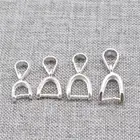 10pcs of 925 Sterling Silver Plain Charm Pendant Pinch Bails for Jewelry Making