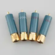 4pc High Quality Hifi DIY Gold plated aux hifi audio RCA connector plug