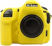 [Amzer] Digital SLR Camera Shockproof, Anti Slip, Dirt Resistant Soft Silicone Protective Armor Case for Nikon, Yellow (D850)