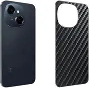 Puccy 2 Pack Back Protector Film, compatible with TECNO POP 9 Black Carbon Fiber Guard Cover Skin （ Not Tempered Glass Front Screen Protectors ）