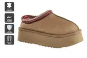 UGG Outback Platform Braided Slip On Boot (Chestnut)