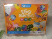 New Sealed Egg Painting Kit with Plastic Eggs, Paint & Brushes & Dinosaur Toys