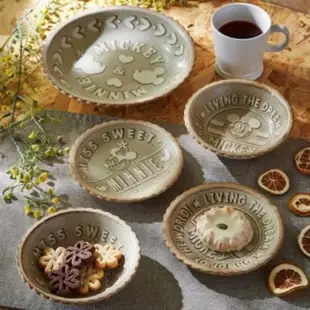 【小禮堂】Disney 迪士尼 米奇米妮 日本製 陶瓷碗3入組 《棕餅乾款》(平輸品)