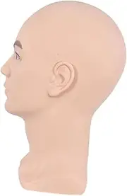 DECORNIJIA Bald Mannequin Head Model for Wig Making and Hair Styling Display Pvc Practice Head for Photography and Painting Multi-purpose Cosmetology Tool Lightweight and Easy to Move