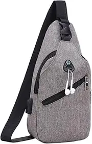 [WOFASHPURET] Multi-layer Storage Bag Waterproof Sports Bag Well Workmanship Chest Pouch Men Chest Bag Chest Bag for Men Mens Shoulder Bag Pouch for Storing Cellphone Men Shoulder Bag Grey