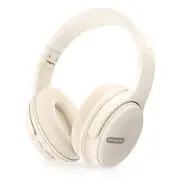 Bluetooth Headphones Over Ear, 68 Hours Playtime Wireless Headphones White