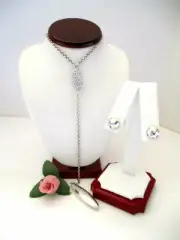 Brighton "BILBAO MIST" Y-Drop Necklace-Earring Set (MSR$116) NWT/Pouch