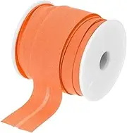 uxcell 1 Inch Single Fold Bias Tape Cotton Continuous Bulk Bias Tape for Sewing, Seaming Quilting Hemming Binding Crafts (Orange 10 Yards)