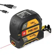 2-in-1 Laser Tape Measure - NOT DIGITAL TAPE - 135Ft Rechargeable Laser Measu...