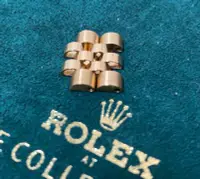 在飛比找Yahoo!奇摩拍賣優惠-Rolex 16238 原廠18K(YG)五珠帶錶節2個~1