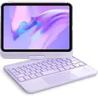 Keyboard Case for iPad Mini 7(2024) & Mini 6(2021) 8.3",Touchpad Keyboard-Purple