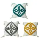 Morocco Tufted Pillow for Case Tassel Boho Geometric Sequins Cushion Cov