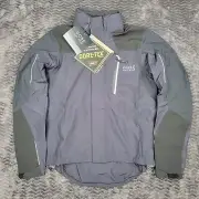 Gore Bike Wear Jacket Mens Small Gray Black Paclite Shell ALP-X Waterproof