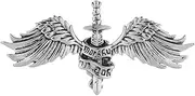 [BBirtyQV] Vintage Wings, Corsage, Pin, Knight And Angel, Men'S Suit, Brooch, Sword And Guardian Badge