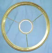 10" Brass shade ring holder for #2 burner kerosene oil lamp