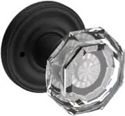 Baldwin PV.CRY.TRR Crystal Privacy Door Knob - Black