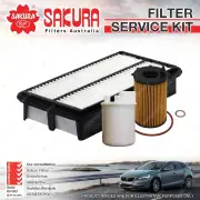Sakura Oil Air Fuel Filter Service Kit for Kia Grand Carnival VQ 3.5L V6 10-15