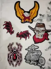 DRAGON WINGS/BIG Skull Cowboy/Red Spider/BIG GOLD WING EAGLE/Bandito Bike Patch