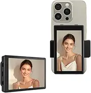 Phone Vlog Selfie Monitor Screen, Magnetic Mount Wireless Connection Back Camera Monitor, Phone Holder Clip Mount for Selfie Vlog Live Stream TikTok