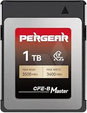 Pergear 1TB CFexpress 4.0 Type B Memory Cards, Up to 3500MB/s Read Speed and 3400MB/s Write Speed for 8K Raw Video Recording (Master Series), for R3/R5/R5C/Z8/Z9/Z7 II DSLR Camera