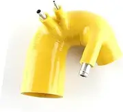 Rynplex Air Intake Silicone Intake Hose Pipe Kit, for Fiat, 500, for Abarth, 595 695 1.4L T Turbo 2008-2018 Car Air Intake Hose(BLACK Yellow)
