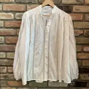 Zimmerman white flowy peasant blouse size 1 nwt