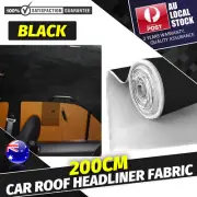 BLACK 2M*1.5M Auto Headliner Fabric Look Foam Headlining Roof Lining Upholstery (for: Audi)